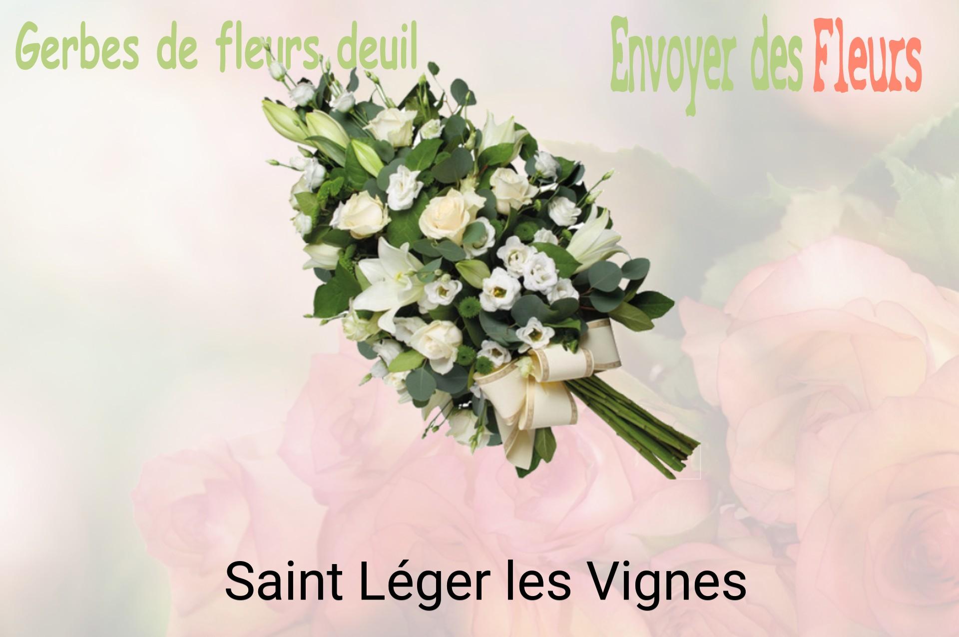 Gerbe de fleurs de deuil livrée à Saint-Léger-les-Vignes